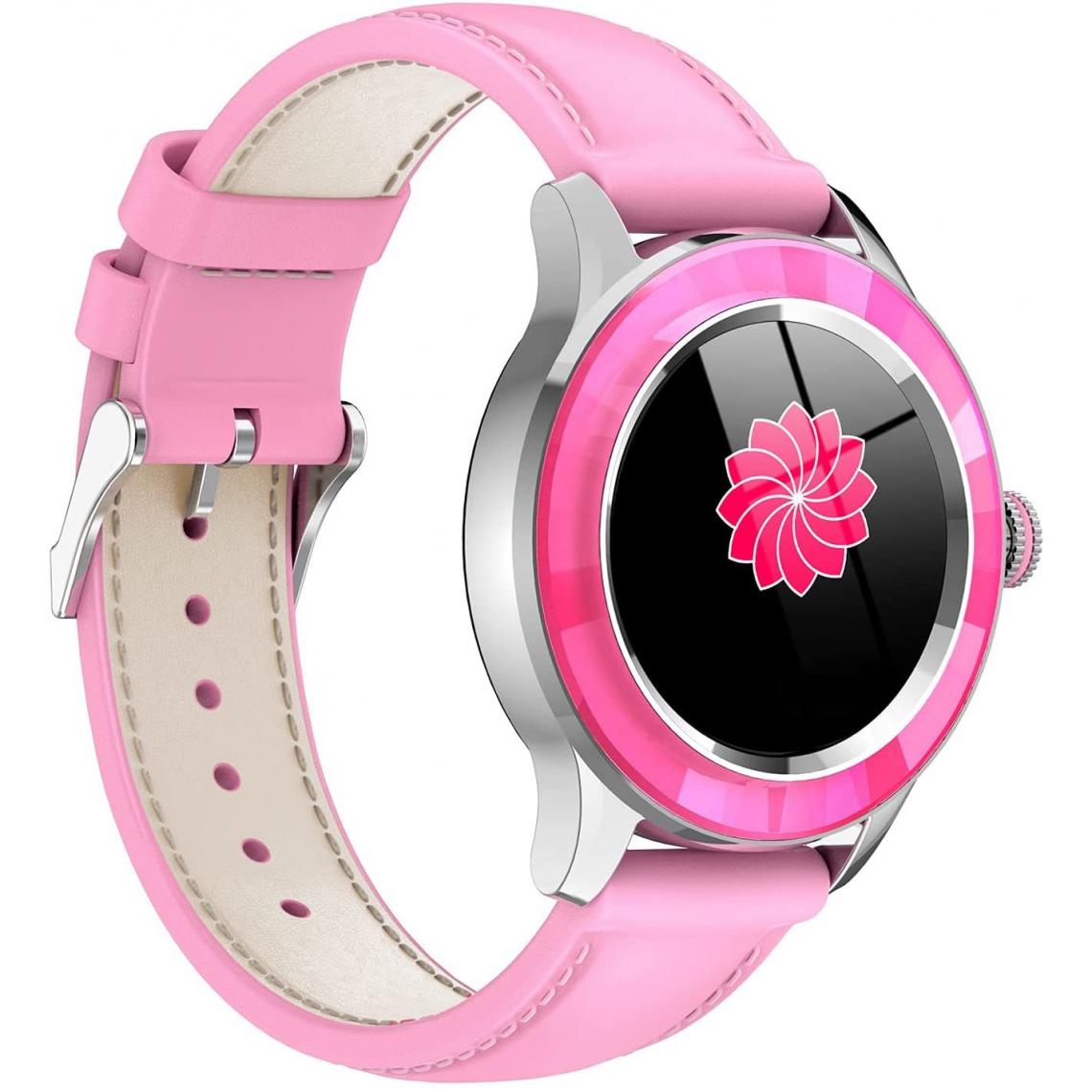 Chronotech Montres - Chronus Smart Watch women elegant high quality IP67 waterproof with fitness tracker, heart rate sleep monitor, calorie step counter(Rose) - Montre connectée