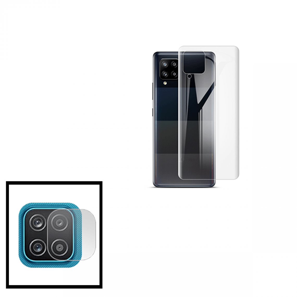 Phonecare - Kit Film Hydrogel Full Coque Arrière + Film de Verre pour Caméra Arrière Arrière pour Samsung Galaxy A42 5G - Coque, étui smartphone