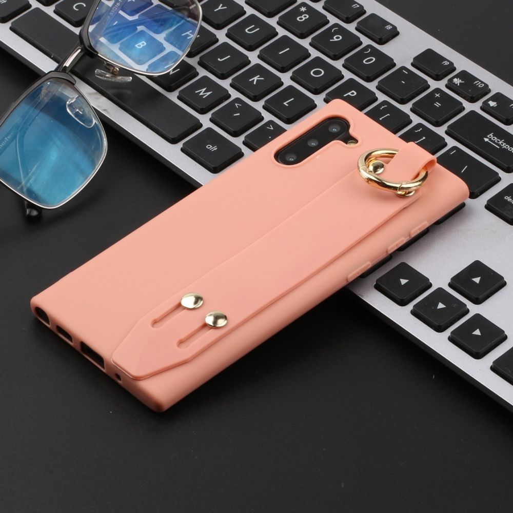Wewoo - Housse Étui Coque Pour Galaxy Note10 TPU antichoc de couleur solide avec poignet orange corail - Coque, étui smartphone