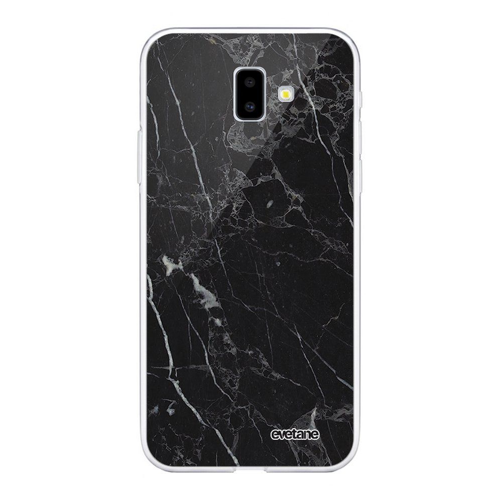 Evetane - Coque Samsung Galaxy J6 Plus 2018 souple transparente Marbre noir Motif Ecriture Tendance Evetane. - Coque, étui smartphone