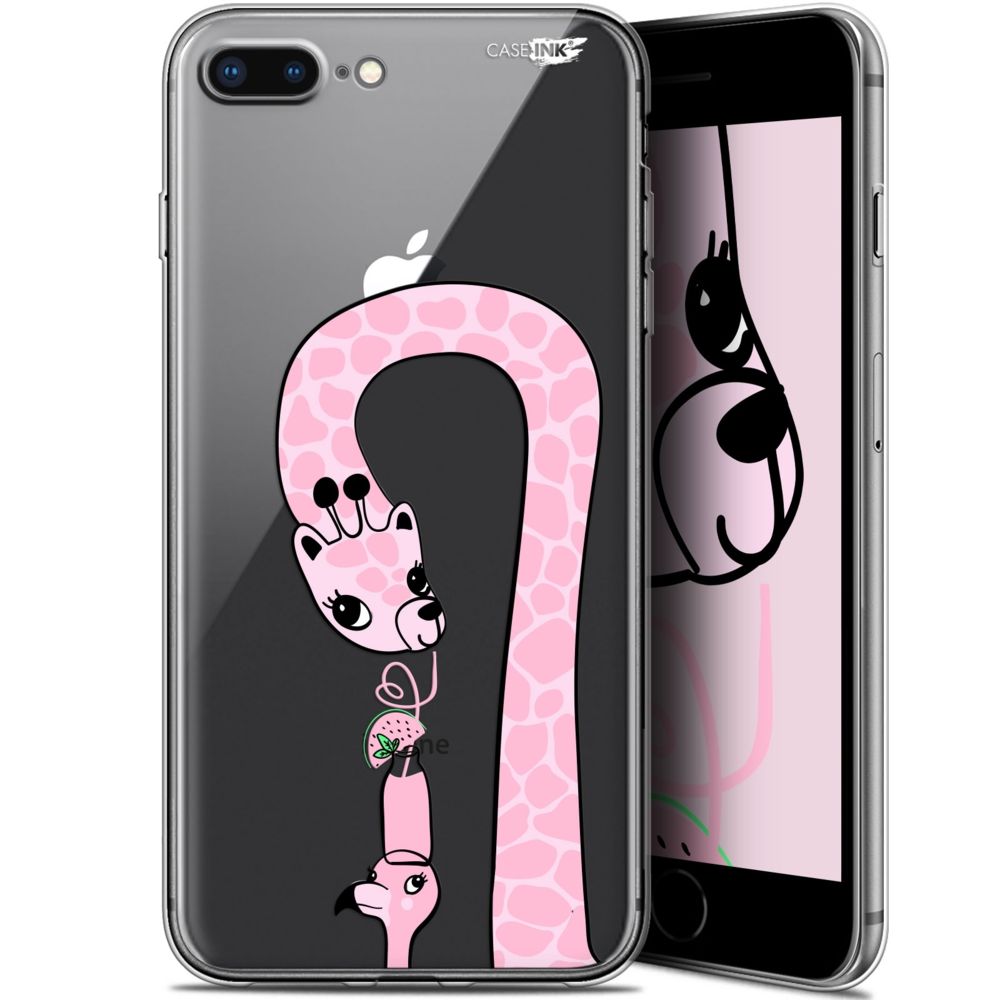 Caseink - Coque arrière Apple iPhone 7/8 Plus (4.7 ) Gel HD [ Nouvelle Collection - Souple - Antichoc - Imprimé en France] Summer Giraffe - Coque, étui smartphone