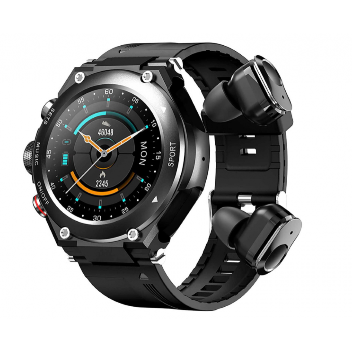 Chronotech Montres - Chronus Smart Watch Men Bluetooth headset two-in-one call, music playback custom dial smart watch bracelet IP68Waterproofï¼blackï¼ - Montre connectée