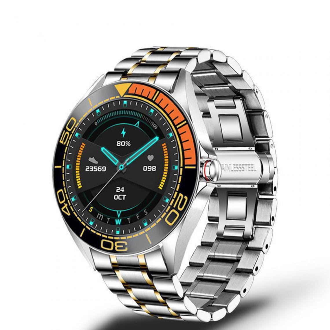 Chronotech Montres - Men Smart Watch, IP67 Waterproof Sport Fitness Tracker Smart Watches Heart Rate Blood Oxygen(Orange) - Montre connectée