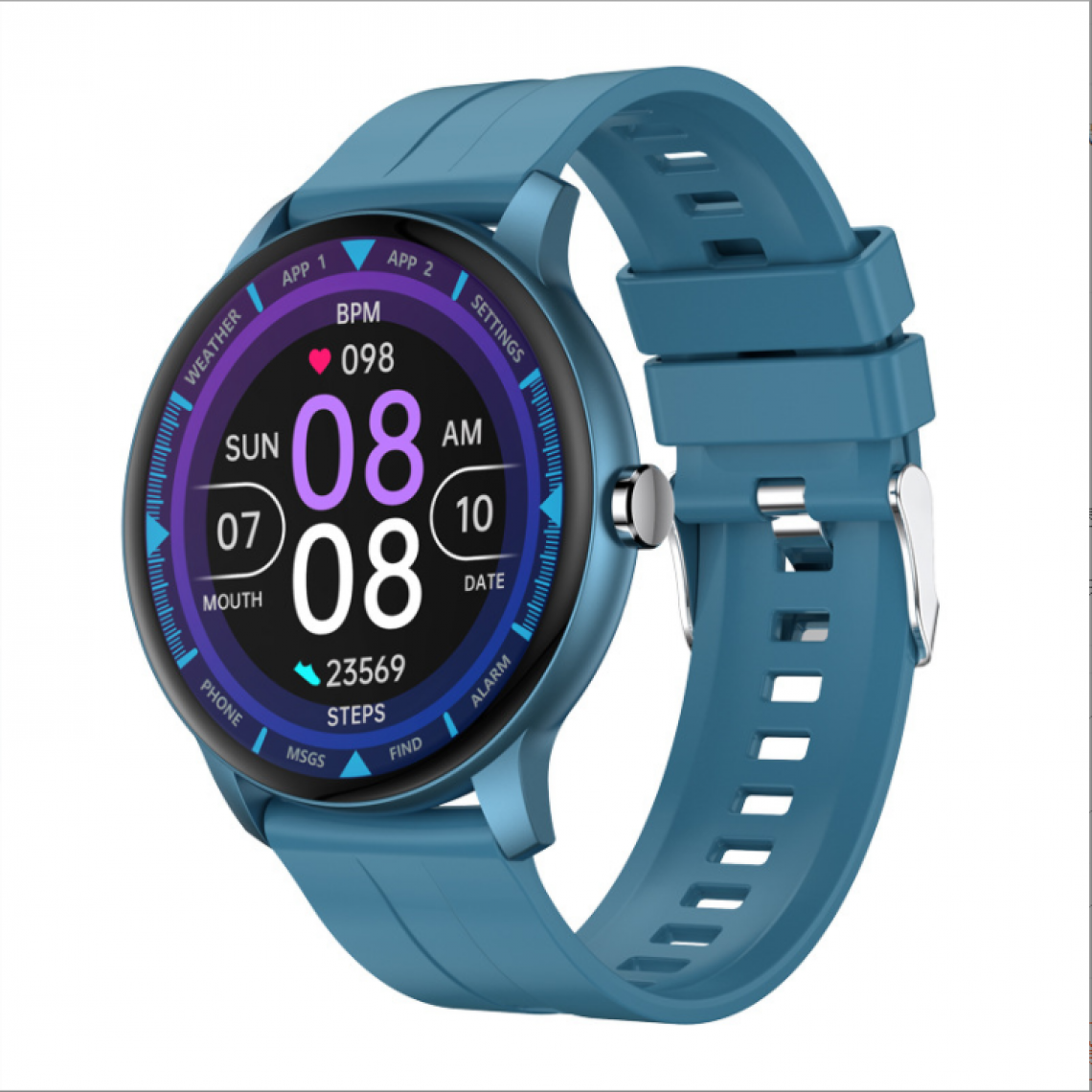 Chronotech Montres - Chronus Smart Watch, Bluetooth Calling, Sleep Monitoring, Sports Mode, for Android IOS (Blue) - Montre connectée