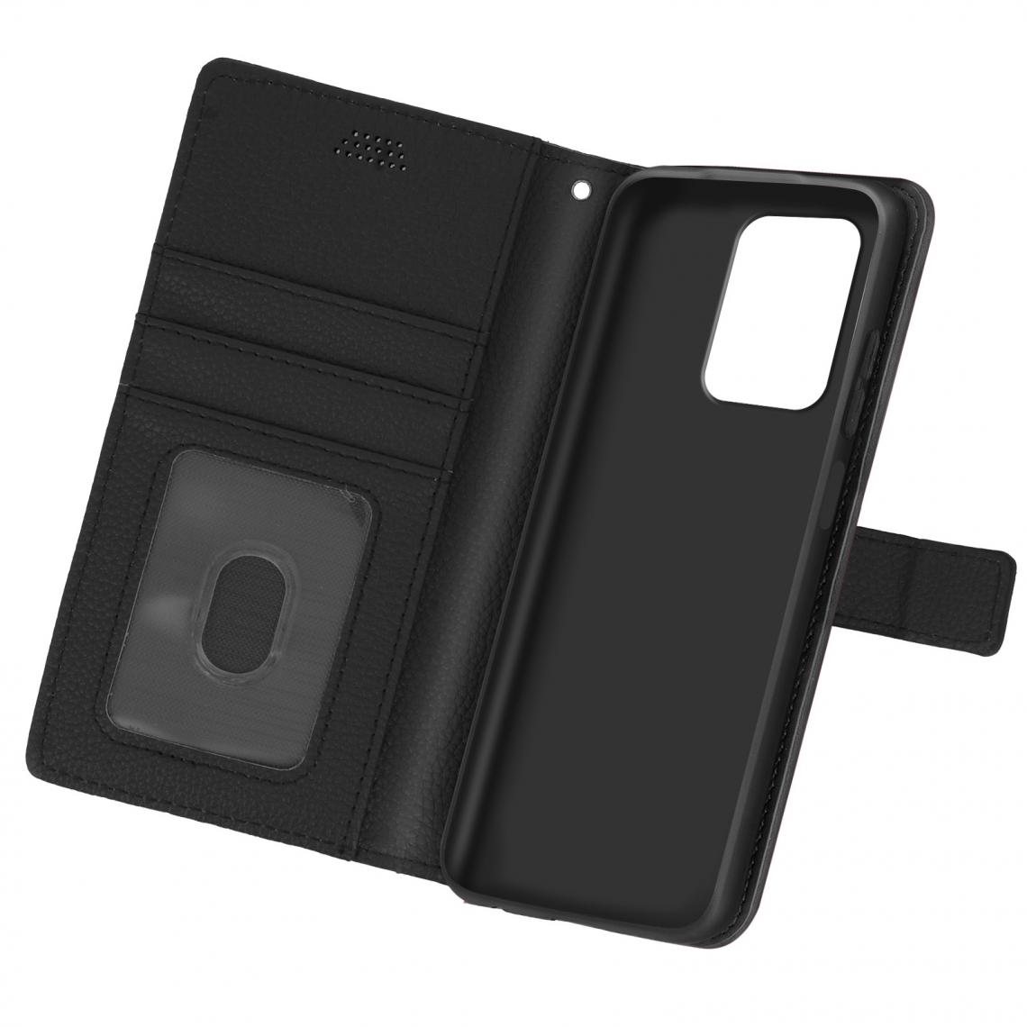 Avizar - Housse Xiaomi Redmi Note 10 5G et Poco M3 Pro Porte-carte Support Vidéo Noir - Coque, étui smartphone