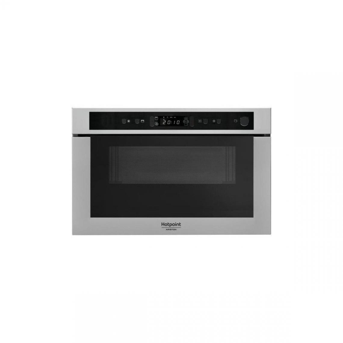 Hotpoint - Micro-ondes combiné encastrable inox anti-traceMH 400 IX - 22L - 750 W - Four micro-ondes