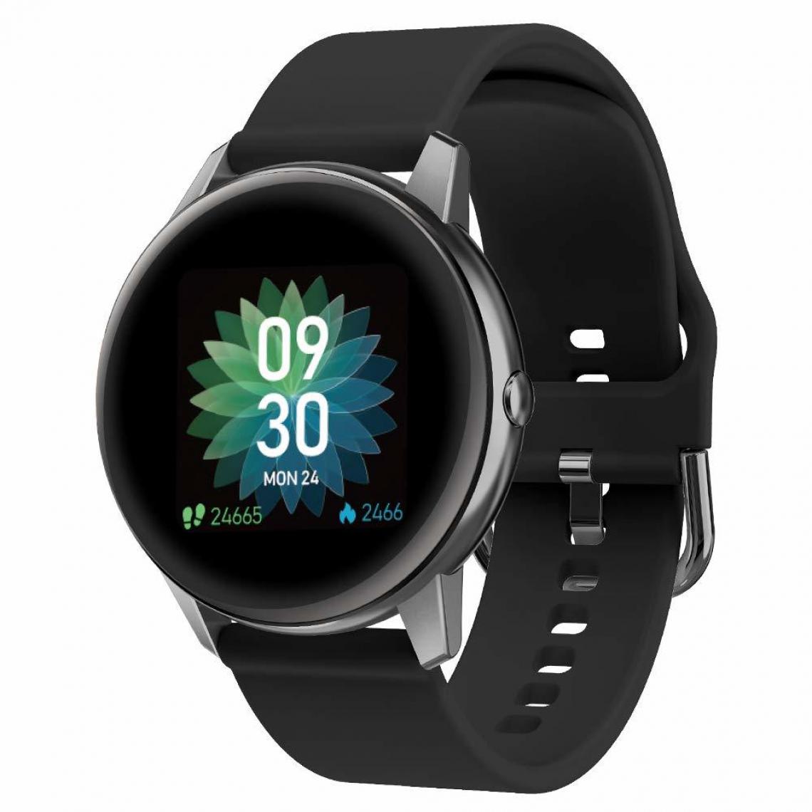 Chronotech Montres - Chronus Smart Watches Fitness Tracker with Heart Rate Blood Pressure Monitor Message Call Notification IP68 Waterproof Pedometer 1.3 inch Full Touch Bluetooth Smartwatch(black) - Montre connectée