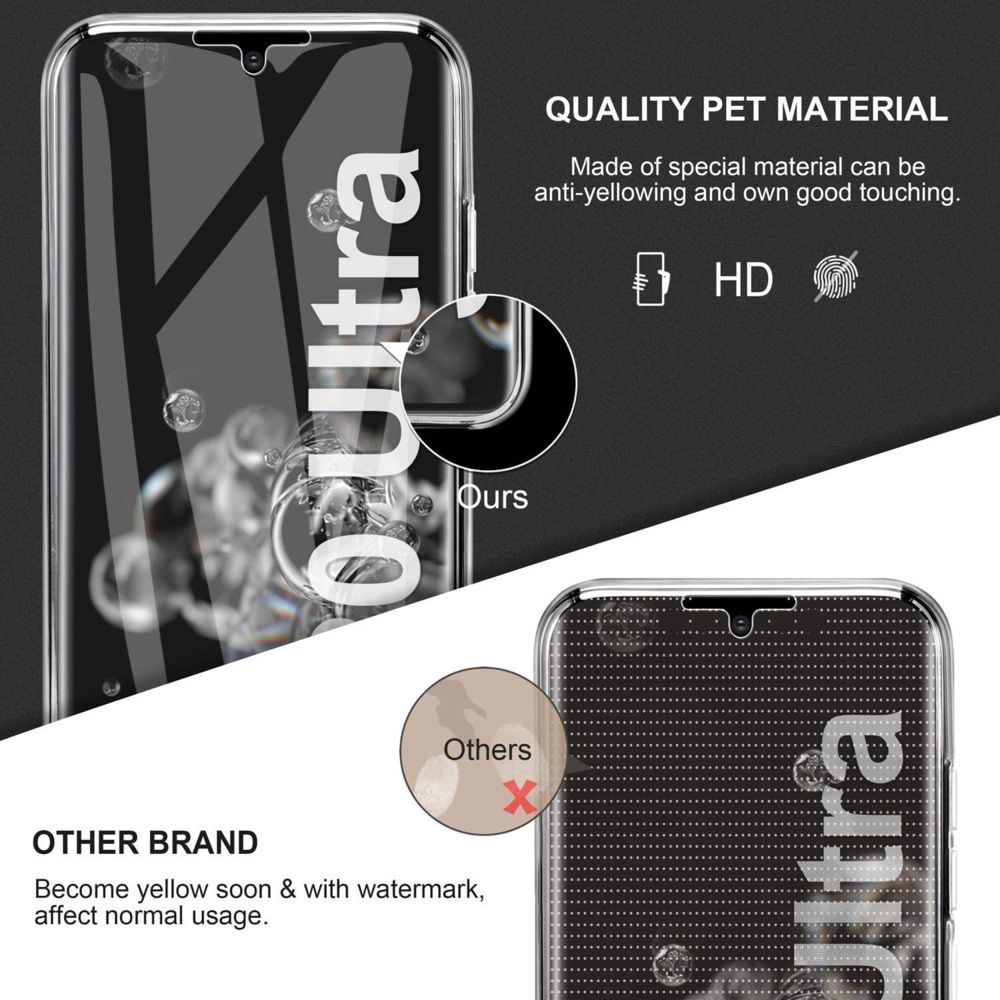Cabling - CABLING®Coque pour Samsung S20 Ultra Housse,Coque Transparent Silicone TPU Case Intégral 360 Degres Full Body Protection Etui pour Galaxy S20 Ultra - Coque, étui smartphone