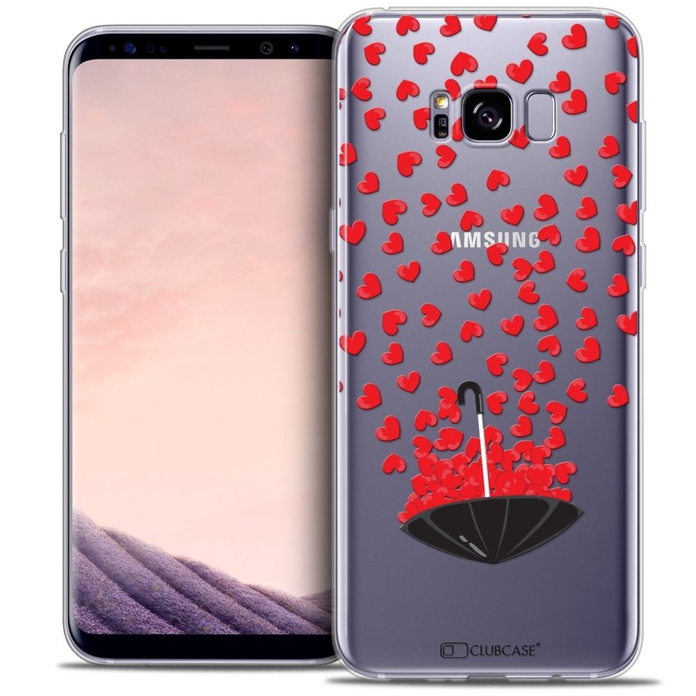 Caseink - Coque Housse Etui Samsung Galaxy S8 (G950) [Crystal Gel HD Collection Love Saint Valentin Design Parapluie d'Amour - Souple - Ultra Fin - Imprimé en France] - Coque, étui smartphone