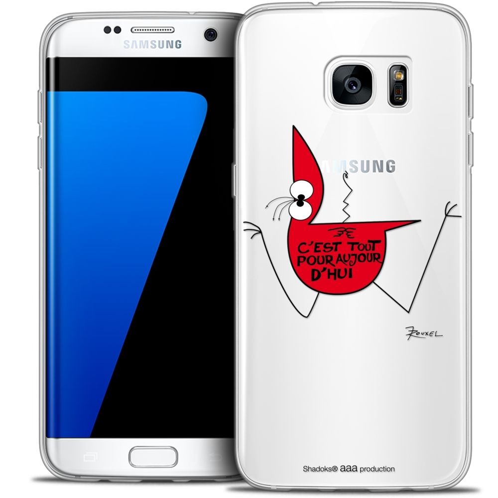 Caseink - Coque Housse Etui Samsung Galaxy S7 Edge [Crystal HD Collection Les Shadoks ? Design C'est Tout - Rigide - Ultra Fin - Imprimé en France] - Coque, étui smartphone