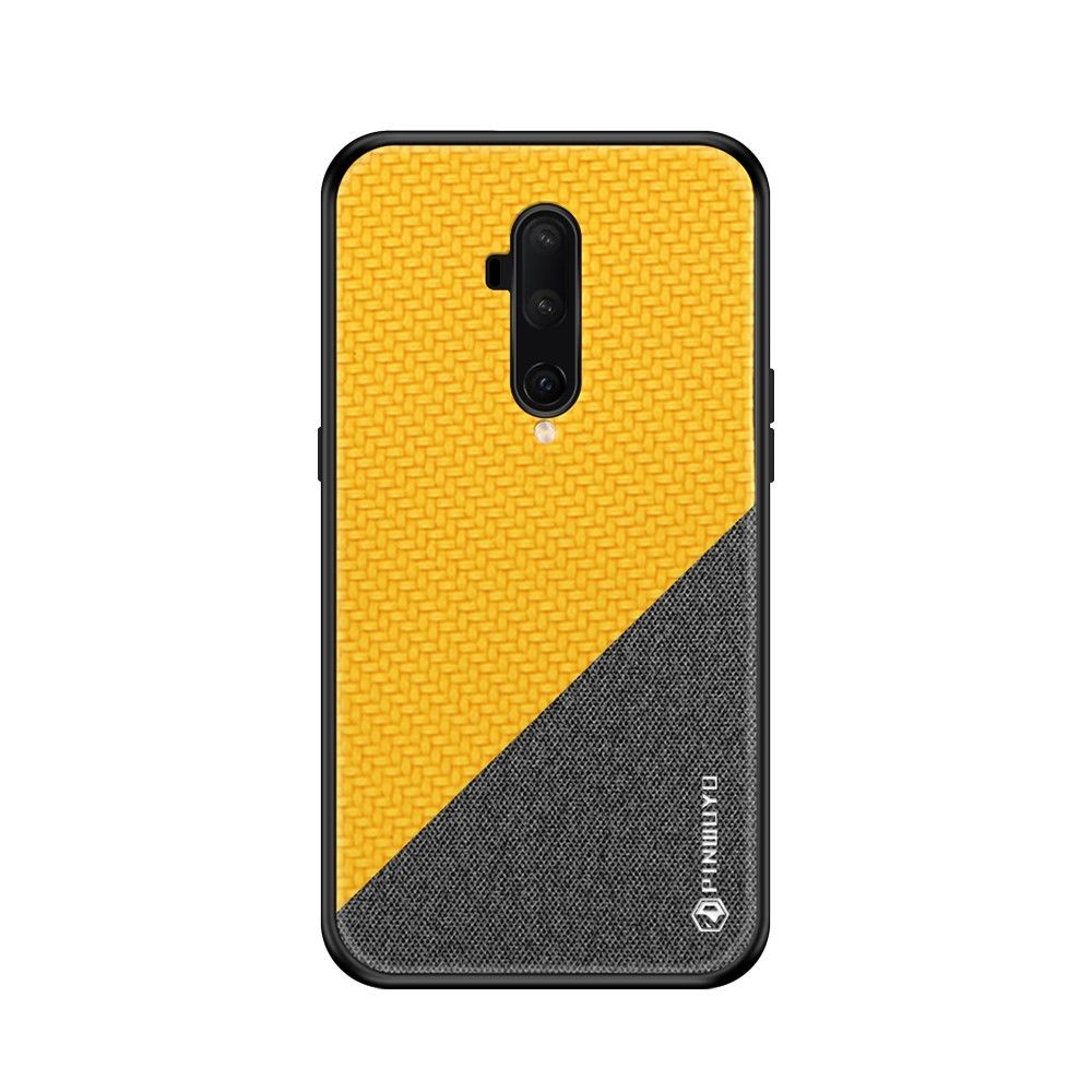 marque generique - Coque en TPU + PU combo jaune pour votre OnePlus 7T Pro - Coque, étui smartphone