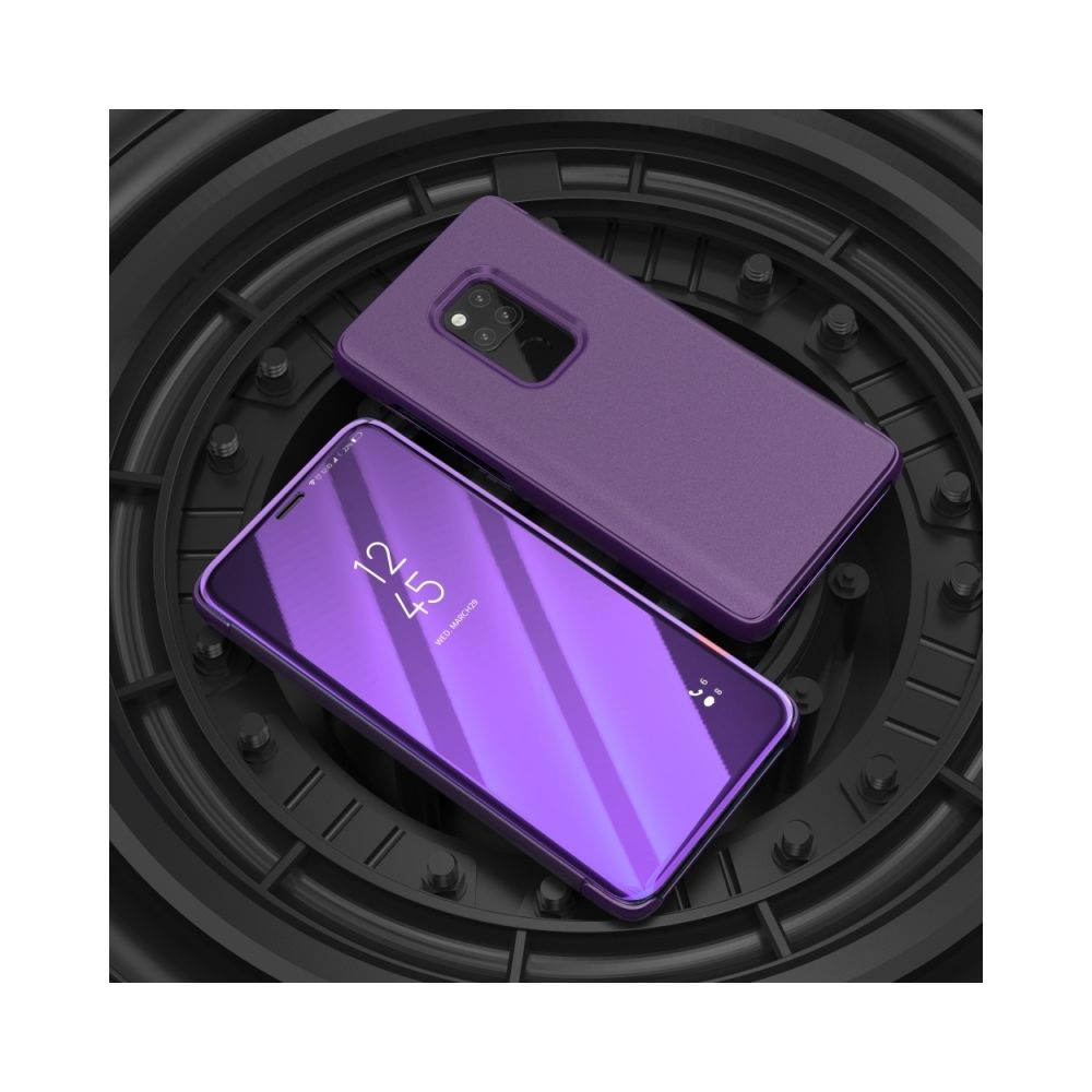 Wewoo - Étui en cuir PU avec rabat horizontal et vue dégagée pour Huawei Mate 20, avec support (violet) - Coque, étui smartphone