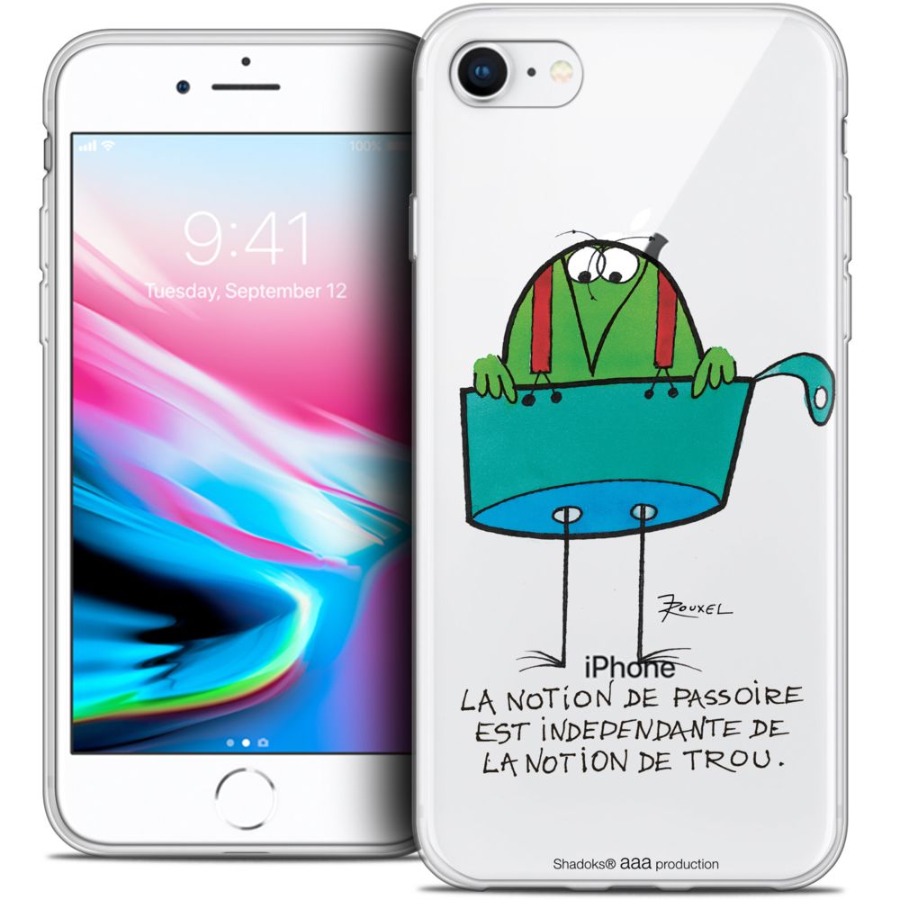 Caseink - Coque Housse Etui Apple iPhone 7 (4.7 ) [Crystal Gel HD Collection Les Shadoks ? Design La Passoire - Souple - Ultra Fin - Imprimé en France] - Coque, étui smartphone