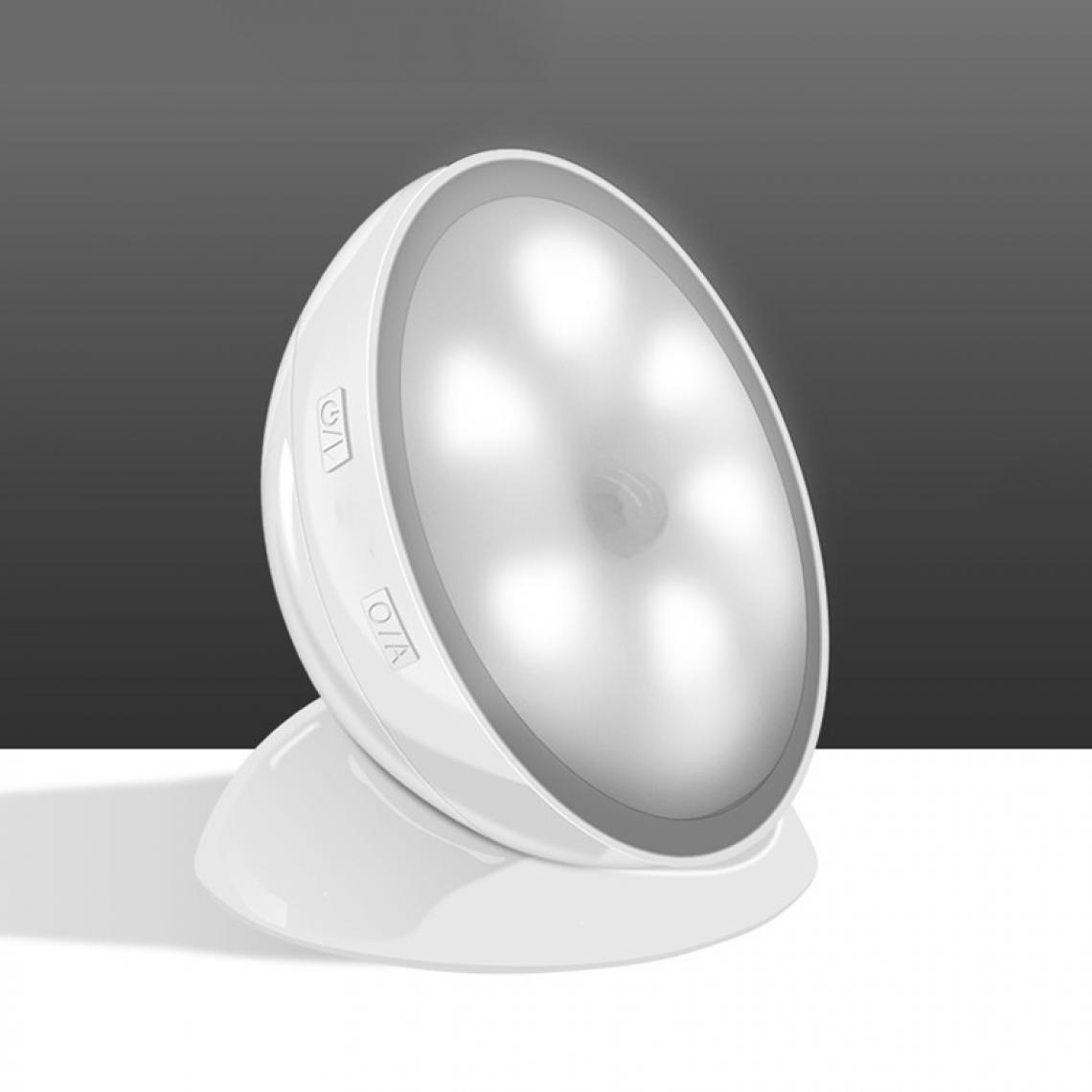 Wewoo - Lampe intelligente à induction de corps humain LED créative pour penderie de couloir de salle de bain blanc - Détecteur connecté