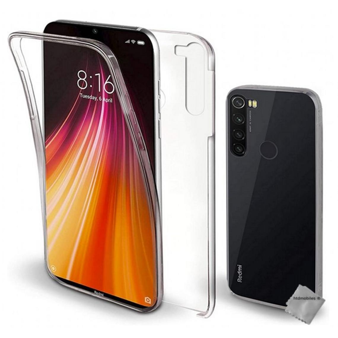 Htdmobiles - Housse etui coque silicone gel 360 integrale pour Xiaomi Redmi Note 8 (2021) + film ecran - TRANSPARENT - Coque, étui smartphone