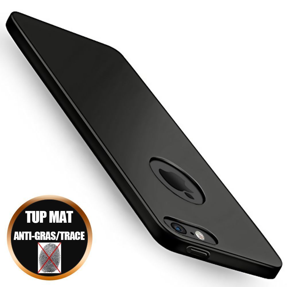 E.F.Connection - Coque Compatible avec iPhone 5 5S SE Silicone Ultra Fine , Housse Etui TPU Premium , Finition Noir Mat anti choc - Autres accessoires smartphone