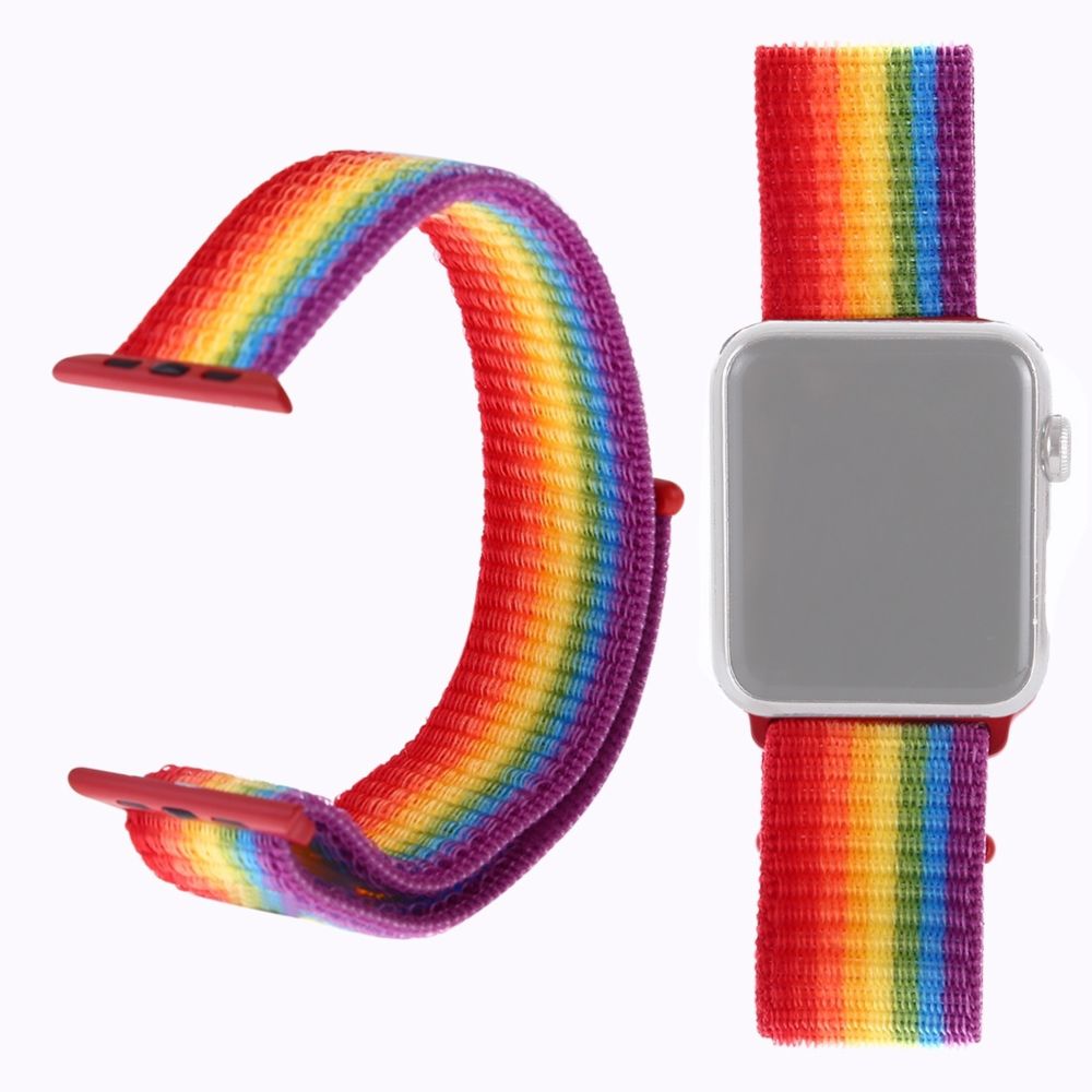 Wewoo - Bracelet de montre en nylon Simple Fashion pour Apple Watch séries 5 et 440 mm / 32 et 138 mmavec support magique couleur - Accessoires montres connectées