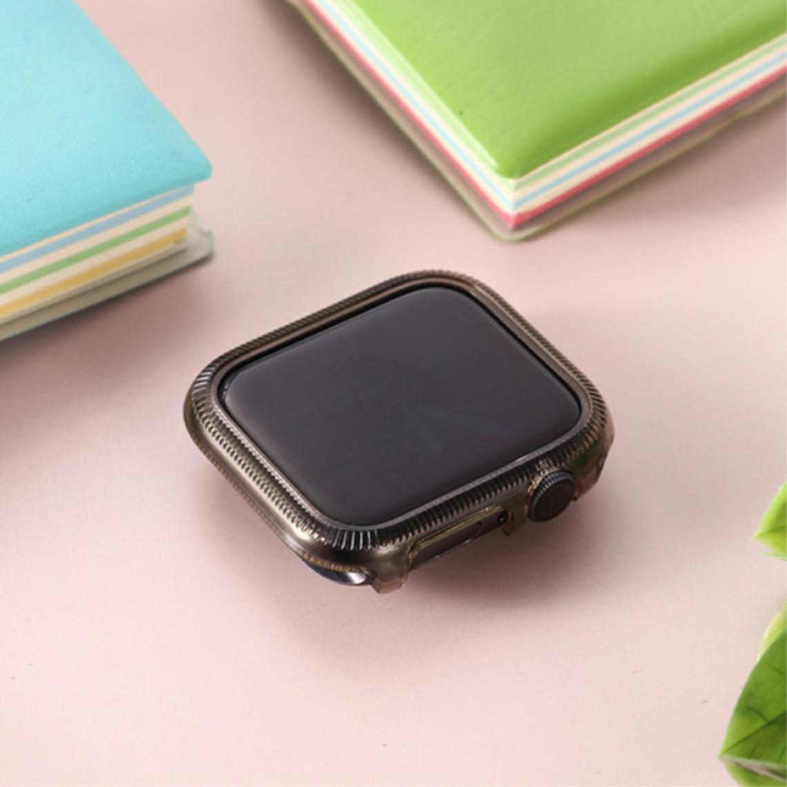 Other - Coque en TPU cadre coloré noir pour votre Apple Watch Series 6/SE/5/4 44mm - Accessoires bracelet connecté