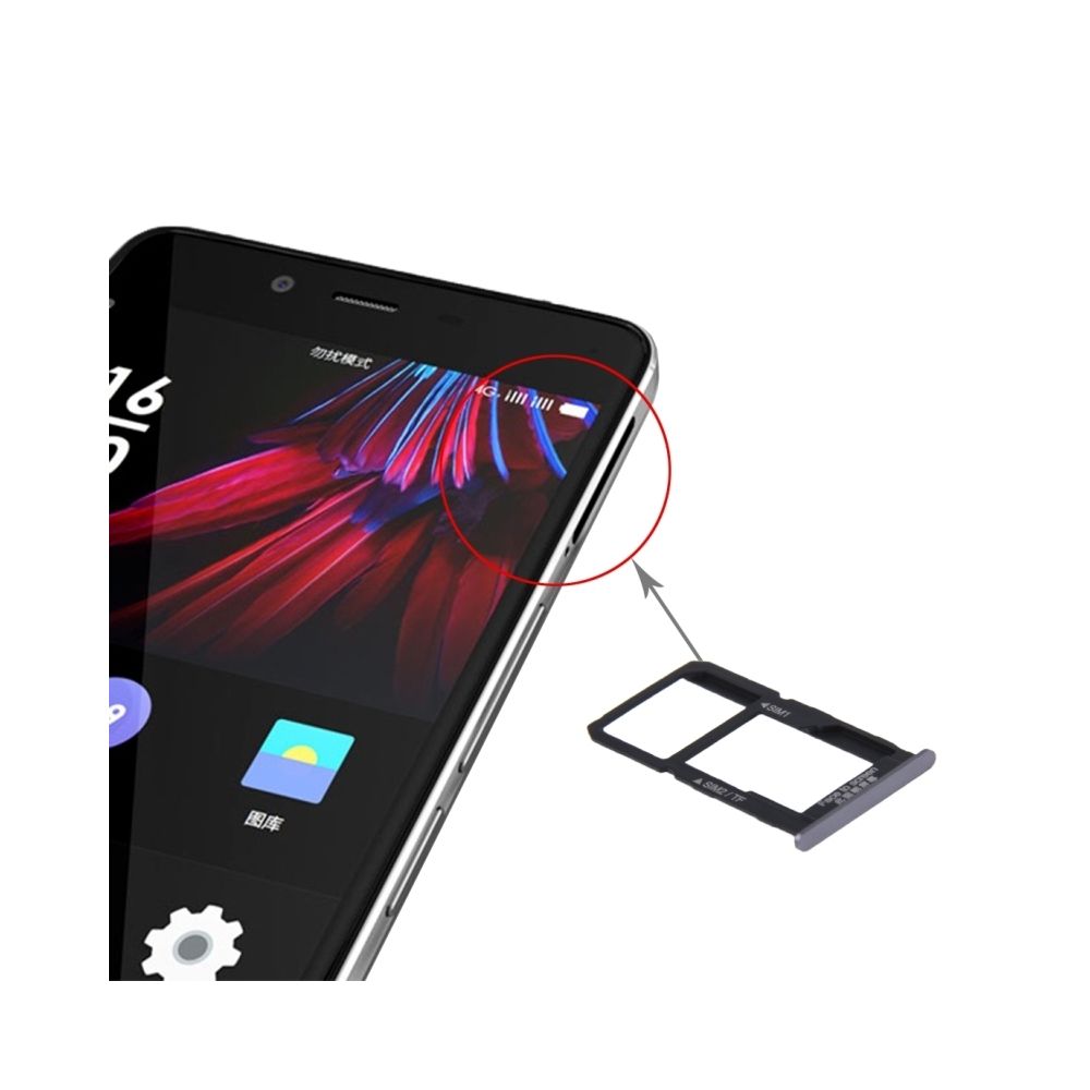 Wewoo - Gris pour OnePlus X Carte SIM + SIM / SD pièce détachée - Autres accessoires smartphone