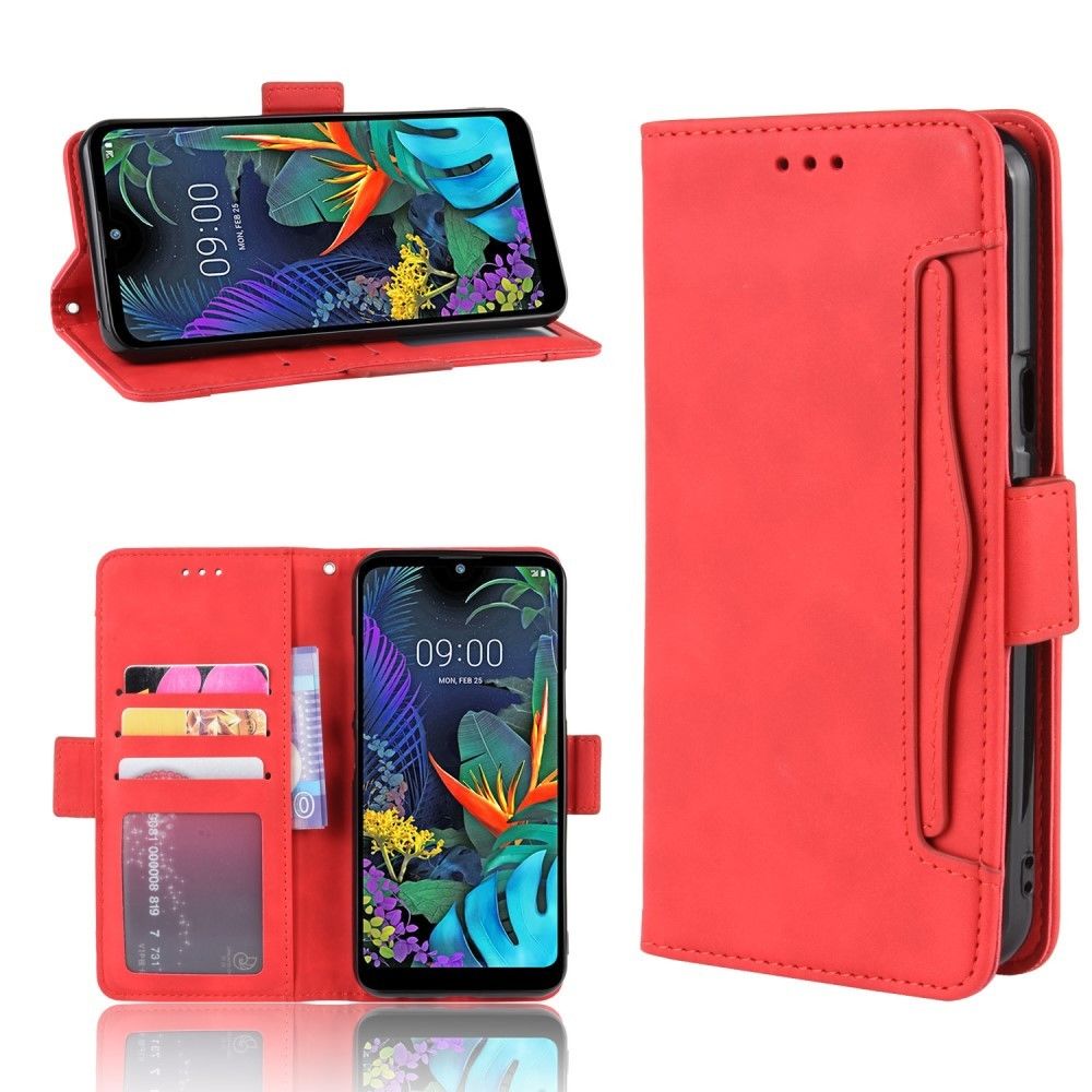 marque generique - Etui en PU avec support et plusieurs porte-cartes rouge pour votre LG K50/Q60 - Coque, étui smartphone