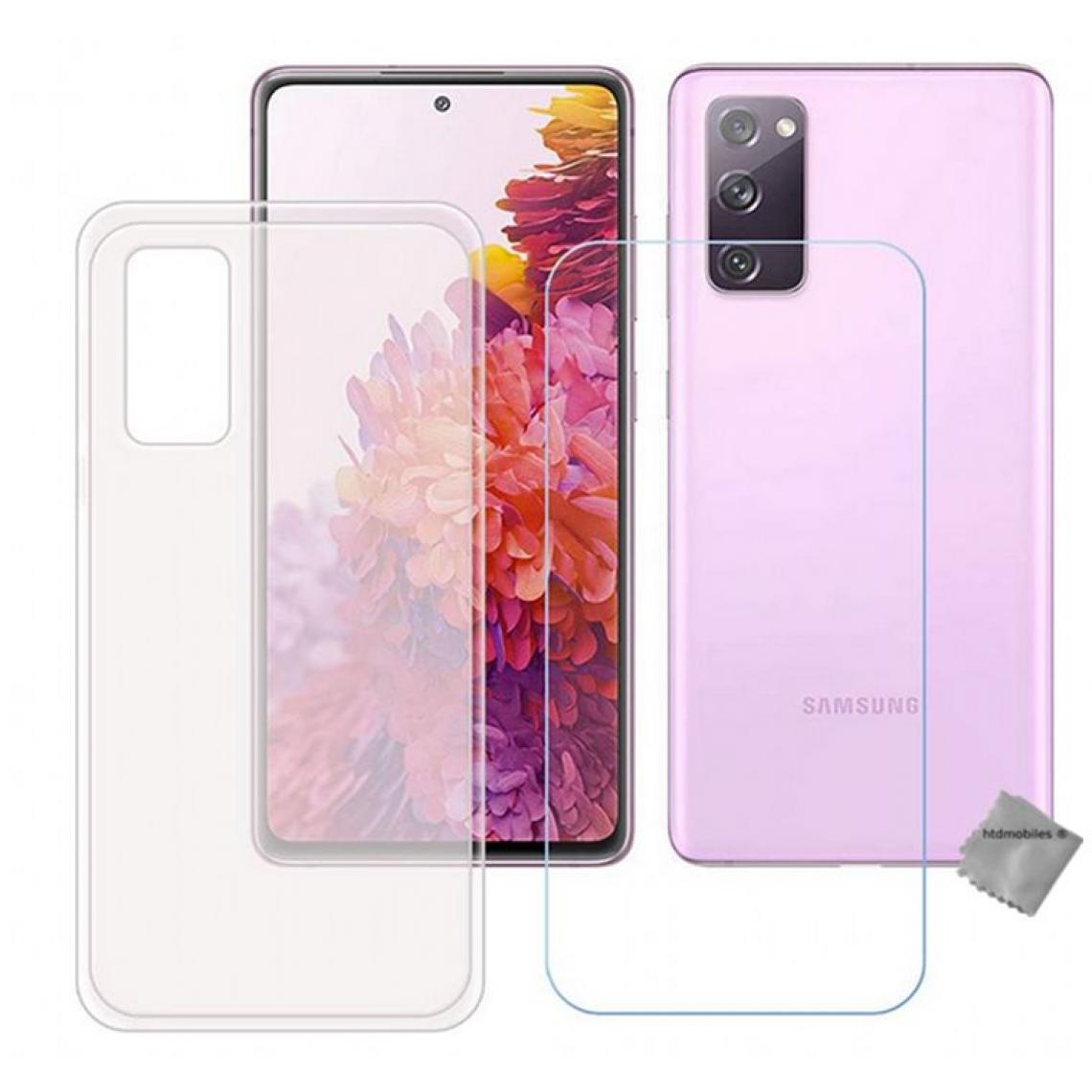 Htdmobiles - Housse etui coque pochette silicone gel fine pour Samsung Galaxy S20 FE 5G (Fan Edition) + film ecran - BLANC TRANSPARENT - Coque, étui smartphone