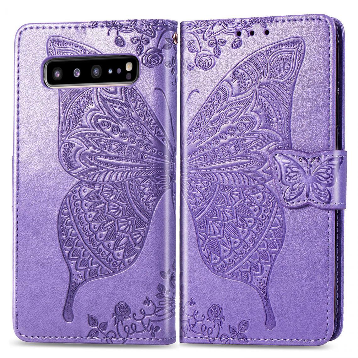 OtterBox - Samsung Galaxy S10 5G Housse Etui Coque de protection type portefeuille Papillon [Violet] - Coque, étui smartphone