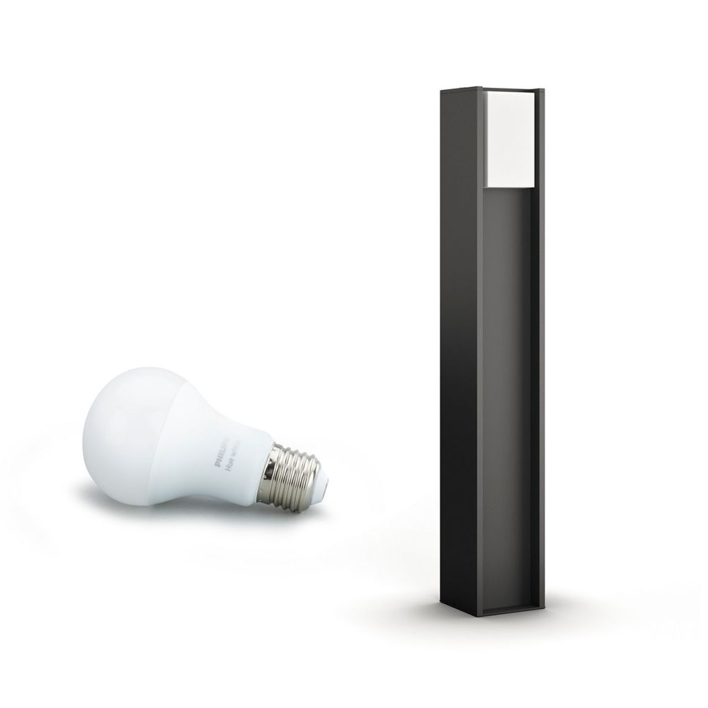 Philips Hue - White TURACO Potelet 1x9.5W - Anthracite - Lampe connectée