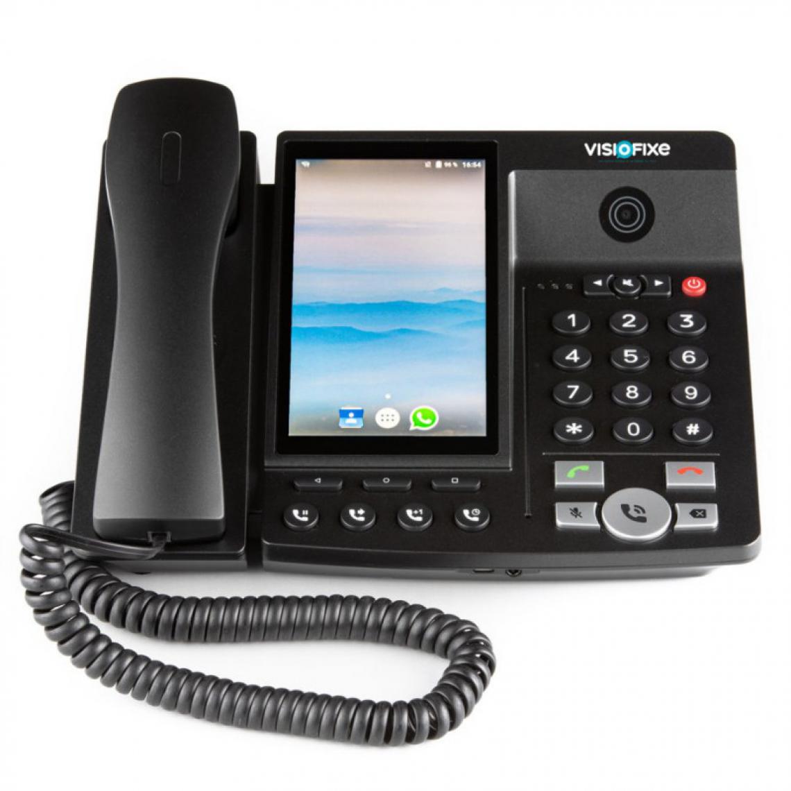 Audilo - Telephone fixe senior Visiofixe A20 avec whatsapp - Téléphone fixe filaire
