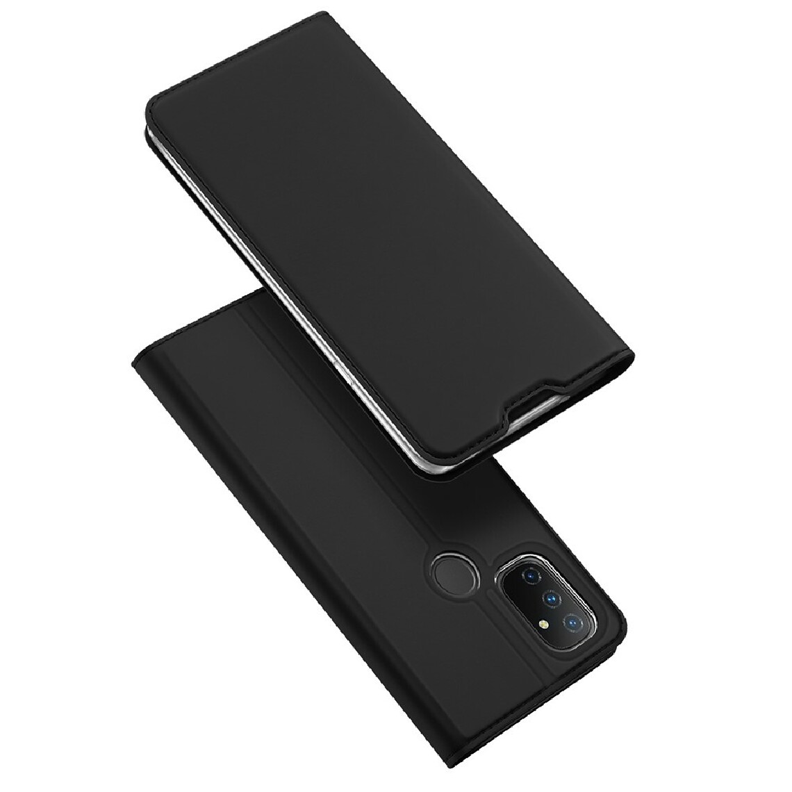 Dux Ducis - Etui en PU skin pro flip auto-absorbé avec porte-carte noir pour votre OnePlus Nord N100 - Coque, étui smartphone