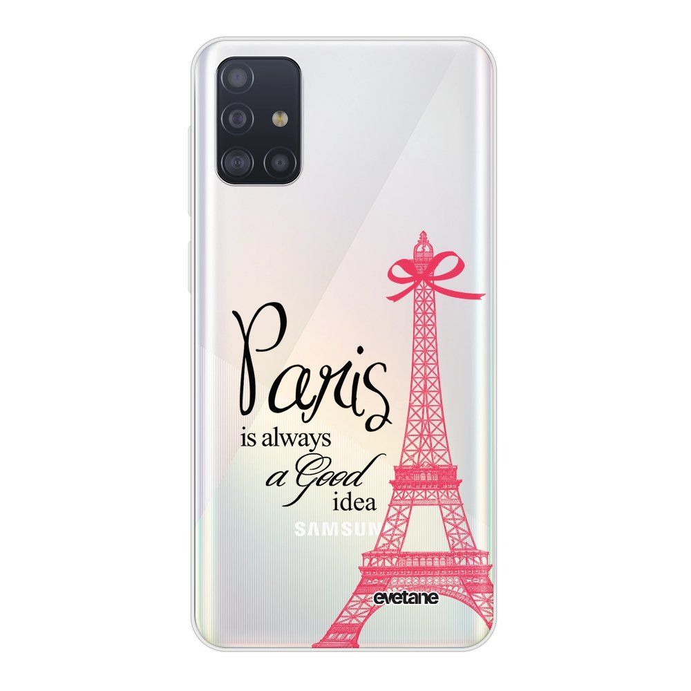 Evetane - Coque Samsung Galaxy A51 5G 360 intégrale transparente Paris is always a good idea Ecriture Tendance Design Evetane. - Coque, étui smartphone