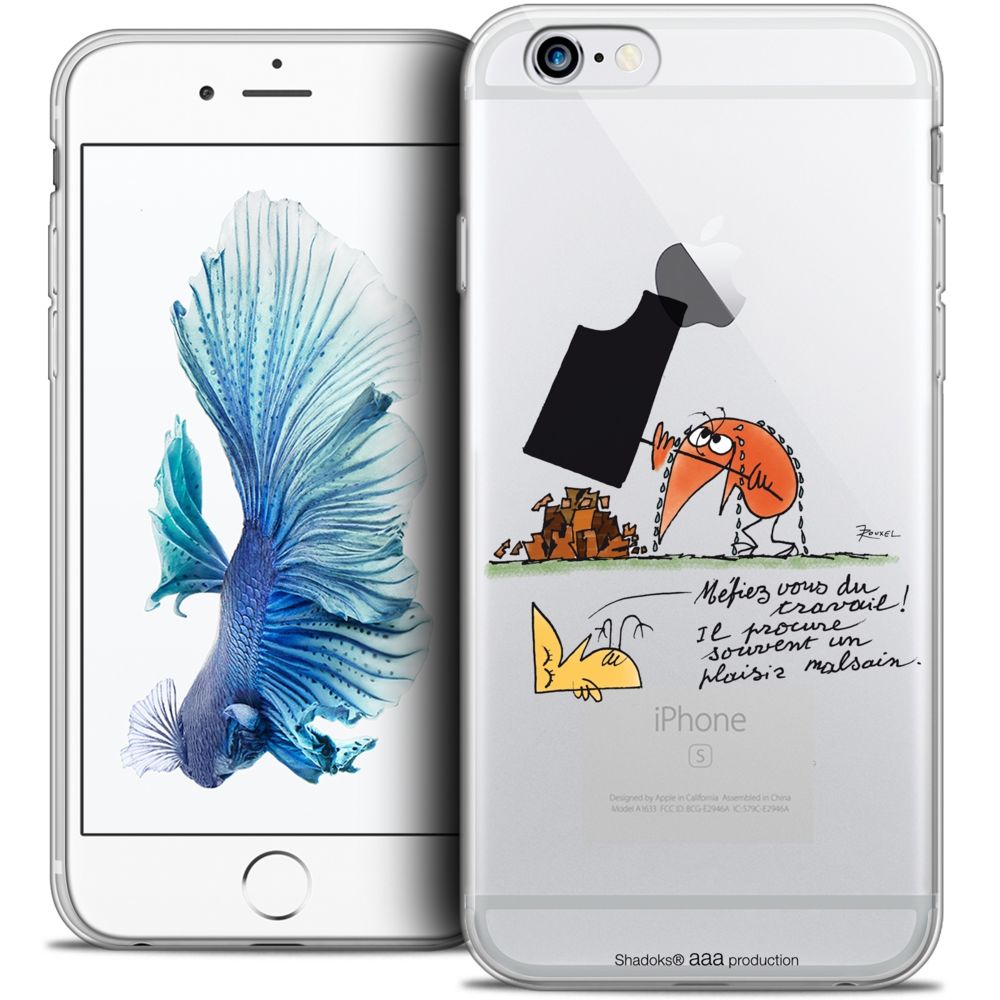 Caseink - Coque Housse Etui Apple iPhone 6/6s [Crystal HD Collection Les Shadoks ? Design Le Travail - Rigide - Ultra Fin - Imprimé en France] - Coque, étui smartphone