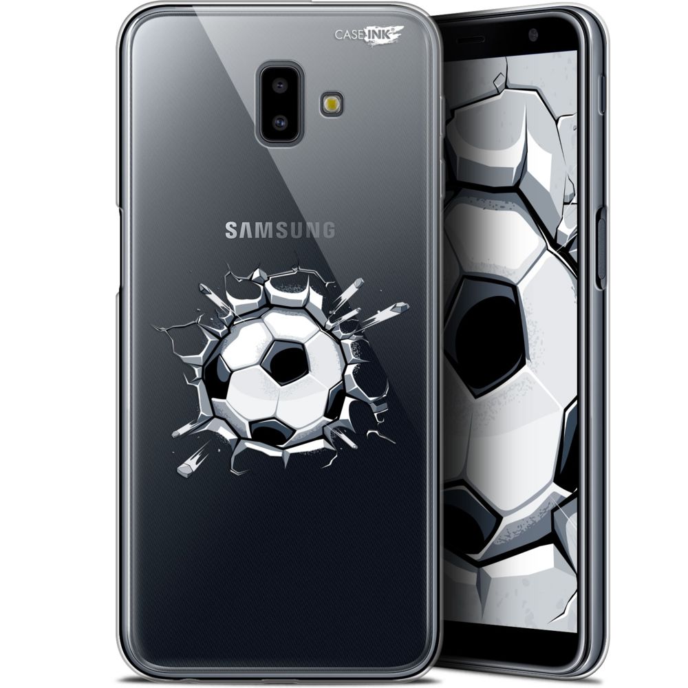 Caseink - Coque arrière Samsung Galaxy J6 Plus J6+ (6.4 ) Gel HD [ Nouvelle Collection - Souple - Antichoc - Imprimé en France] Le Balon de Foot - Coque, étui smartphone