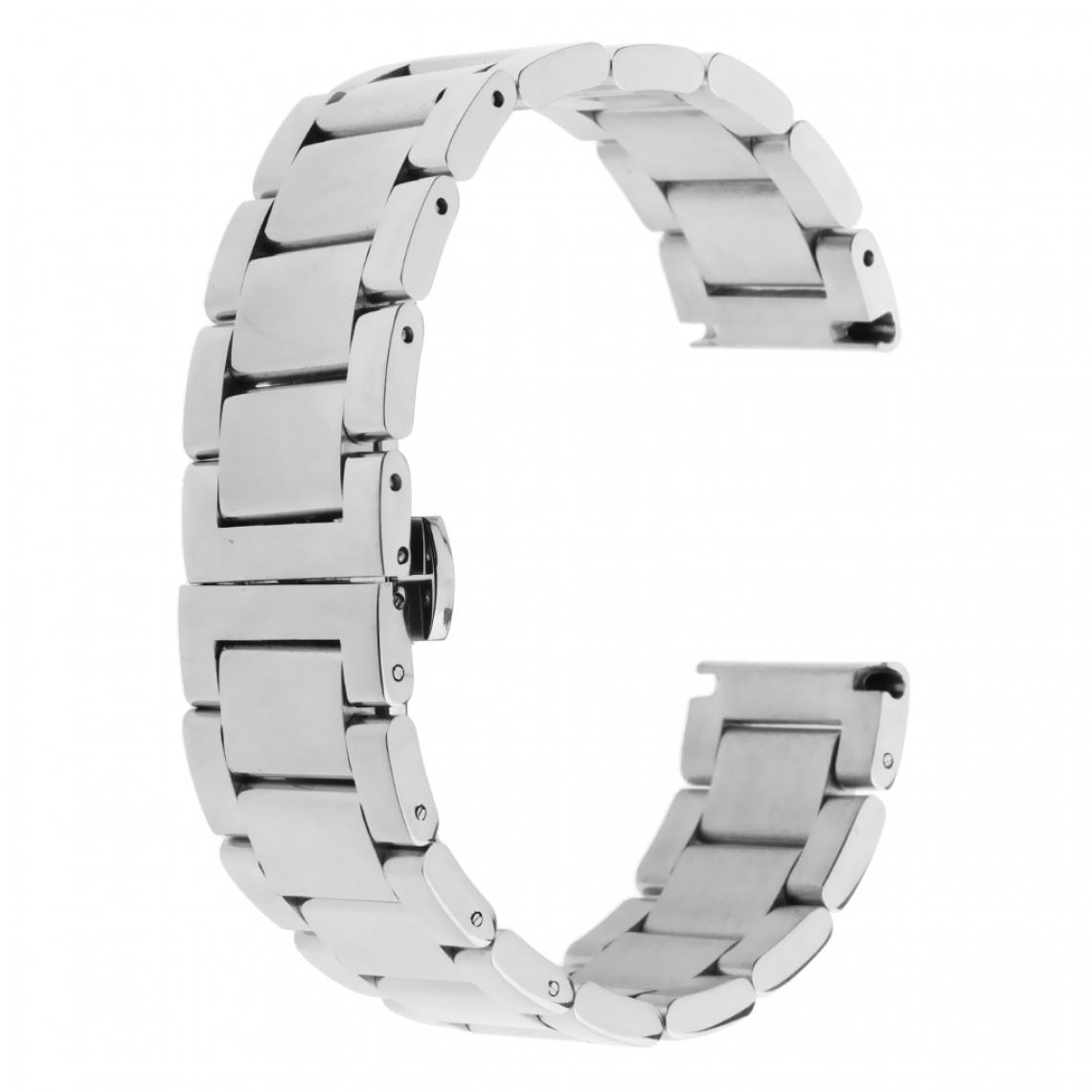 marque generique - bracelet en acier inoxydable bracelet de montre de remplacement lien bracelet argent 18mm - Accessoires montres connectées