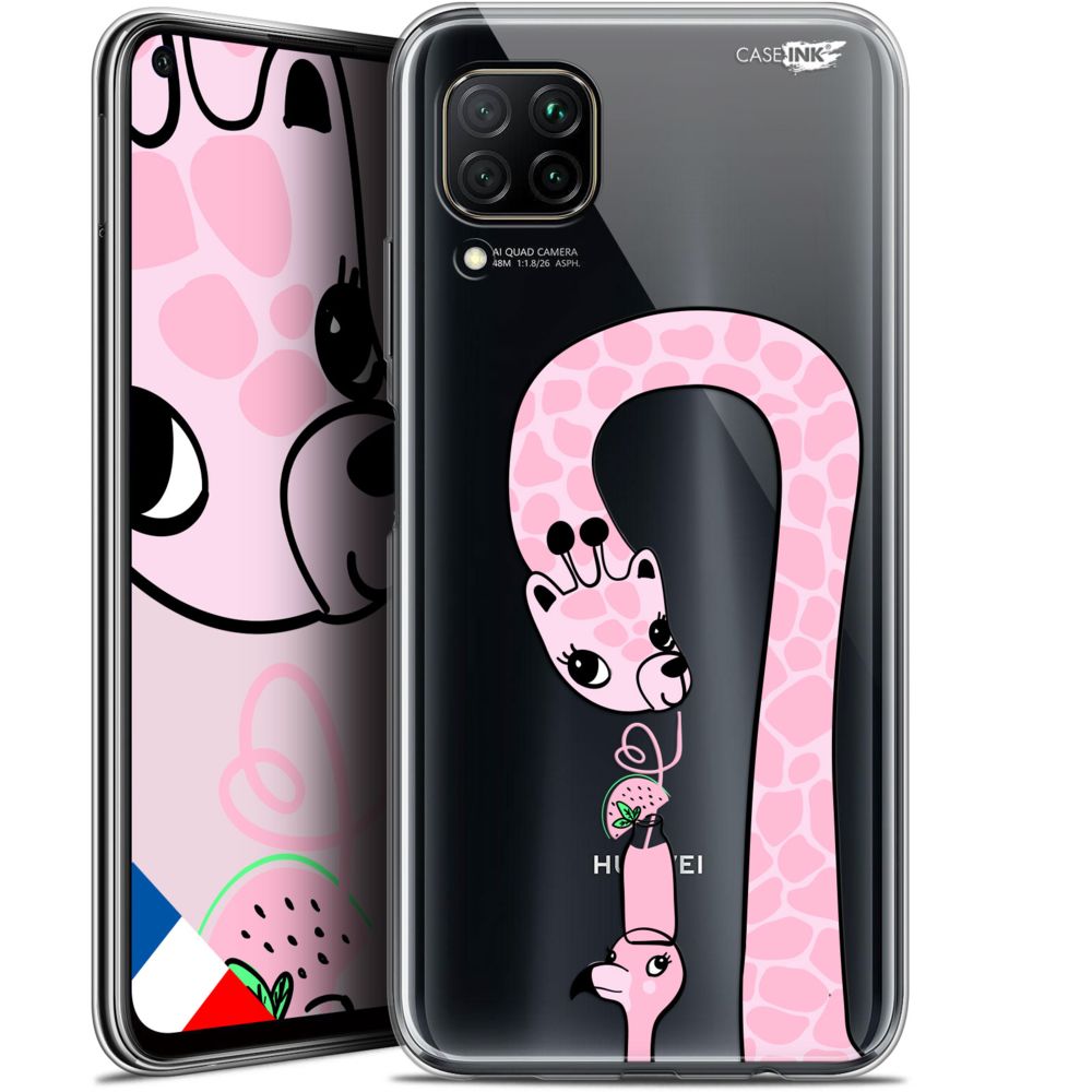 Caseink - Coque arrière Huawei P40 Lite (6.4 ) Gel HD [ Nouvelle Collection - Souple - Antichoc - Imprimé en France] Summer Giraffe - Coque, étui smartphone