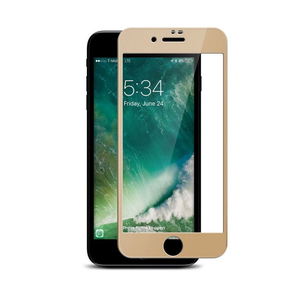 Phonillico - Verre Trempe pour Apple iPhone 6 / 6S - Film Bord Or 100% Intégral Vitre Protection [Phonillico®] - Protection écran smartphone