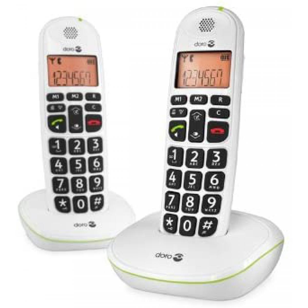 Doro - telephone fixe sans fil 100W Blanc - Téléphone fixe sans fil