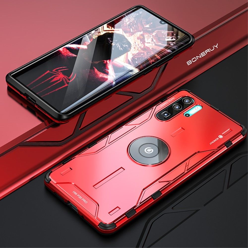 Generic - Coque en silicone + métal hybride résistant aux chutes rouge pour votre Huawei P30 Pro - Coque, étui smartphone