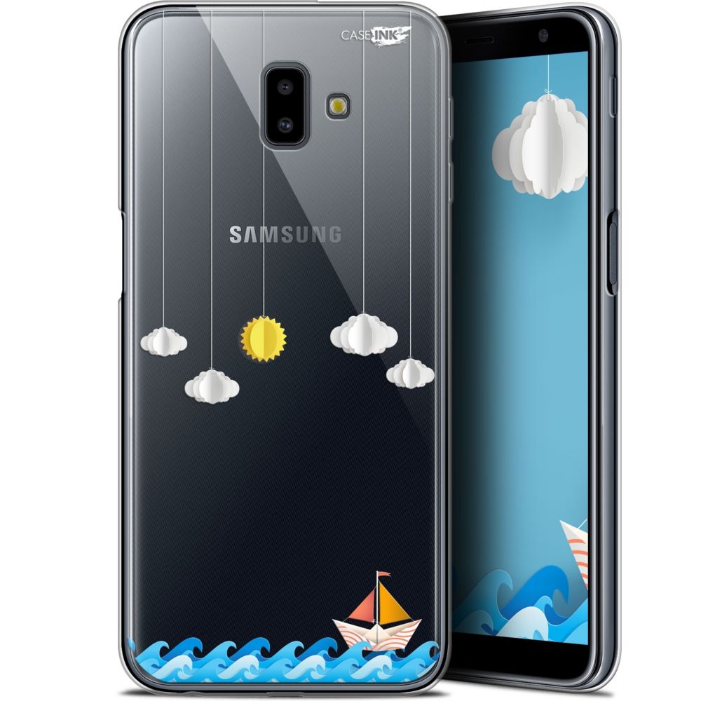 Caseink - Coque arrière Samsung Galaxy J6 Plus J6+ (6.4 ) Gel HD [ Nouvelle Collection - Souple - Antichoc - Imprimé en France] Petit Bateau en Mer - Coque, étui smartphone