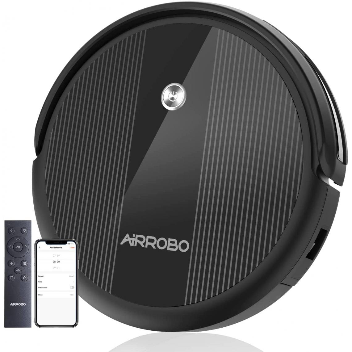 AIRROBO - Aspirateur Robot AIRROBO P10 Connecté Noir - 2600Pa - 2600mAh - Silencieux - Aspirateur robot