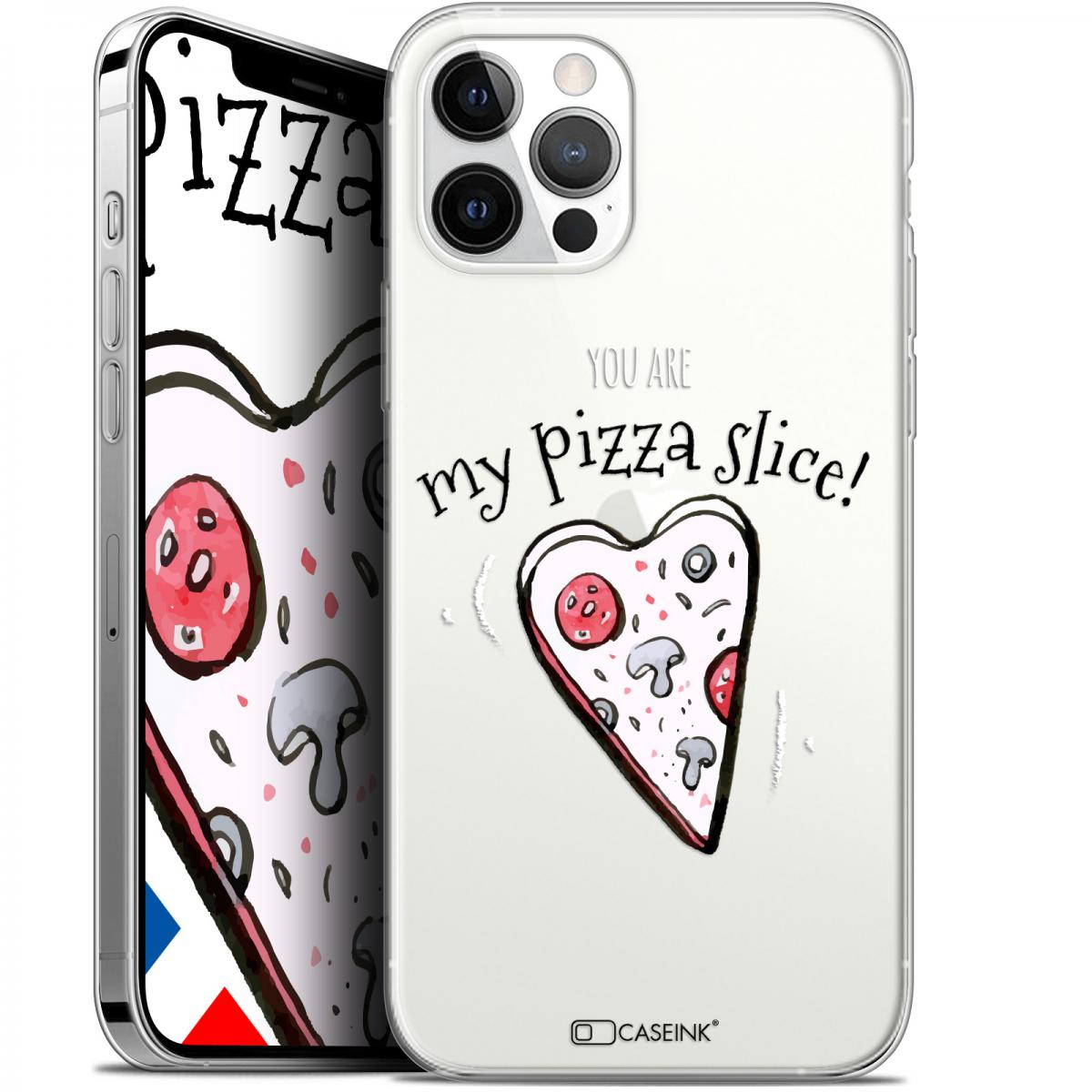 Caseink - Coque Pour Apple iPhone 12 / 12 Pro (6.1 ) [Gel HD Collection Love Saint Valentin Design My Pizza Slice - Souple - Ultra Fin - Imprimé en France] - Coque, étui smartphone