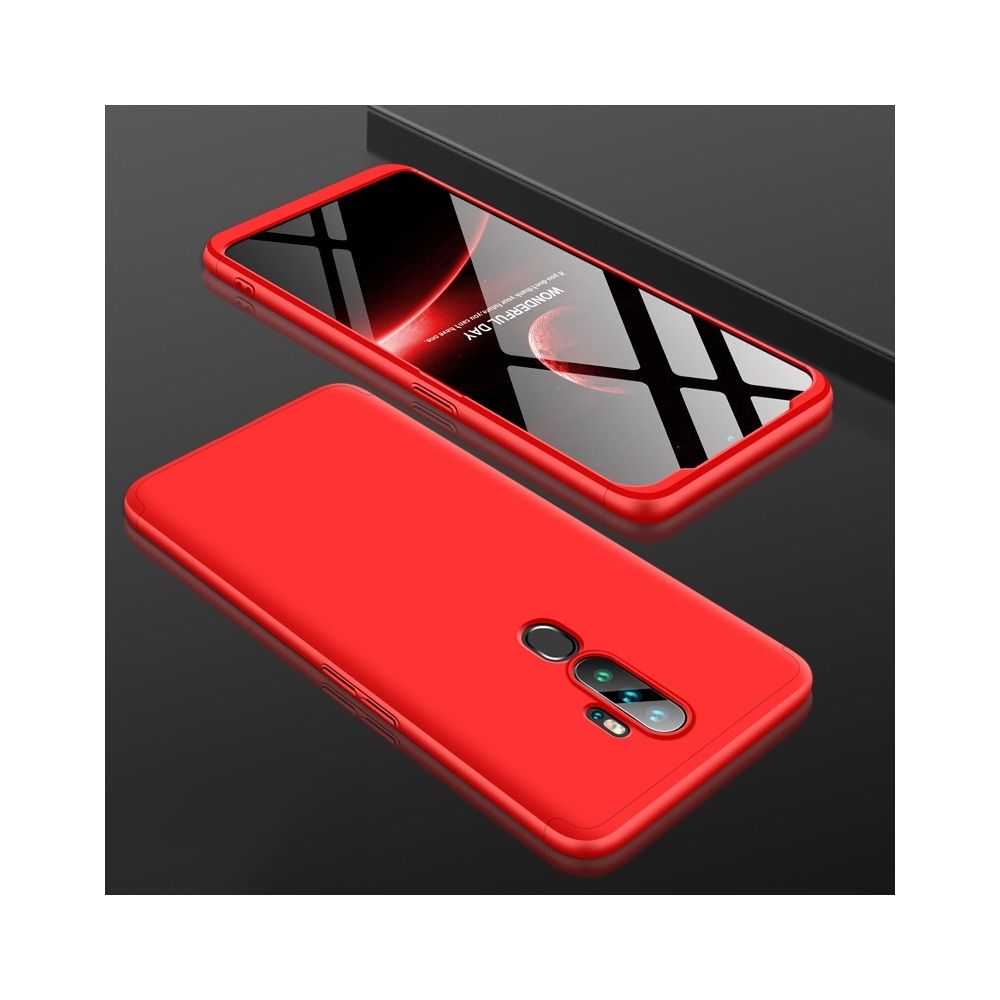 Wewoo - Coque Rigide Pour OPPO A5 2020 / A11X Étui de protection PC à couverture complète et à trois étages + Kit de film frontal en verre trempé Rouge - Coque, étui smartphone
