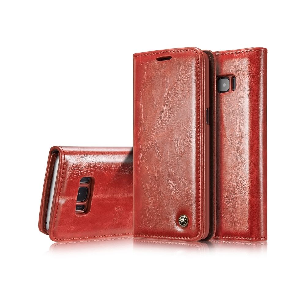 Wewoo - Housse Étui rouge pour Samsung Galaxy S8 + / G955 PU + PC Business style Crazy Horse Texture horizontale Flip en cuir avec titulaire et fentes CaseMe-003 cartes porte-monnaie - Coque, étui smartphone