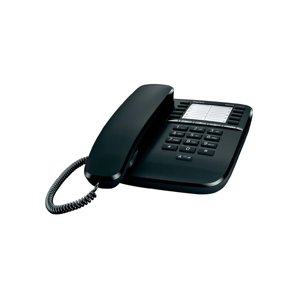 Gigaset - Téléphone de bureau Gigaset DA510 noir - Téléphone fixe filaire