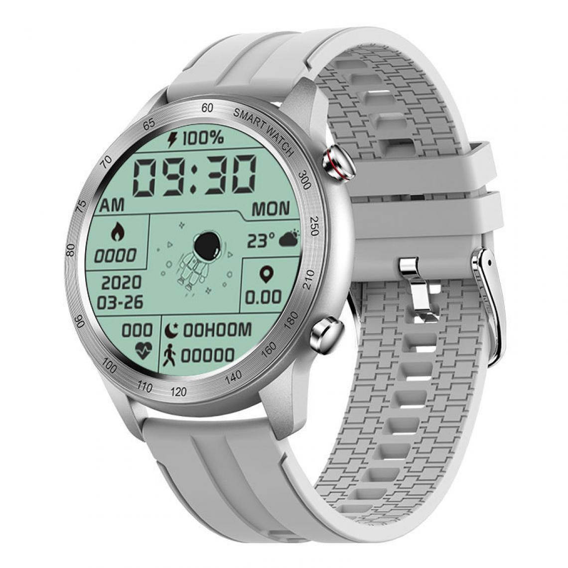 Chronotech Montres - Chronus Connected Watch, Smart Watch Men IP68 Waterproof Connected Bracelet Cardio Pedometer Smartwatch Sport Fitness Tracker(Gray) - Montre connectée