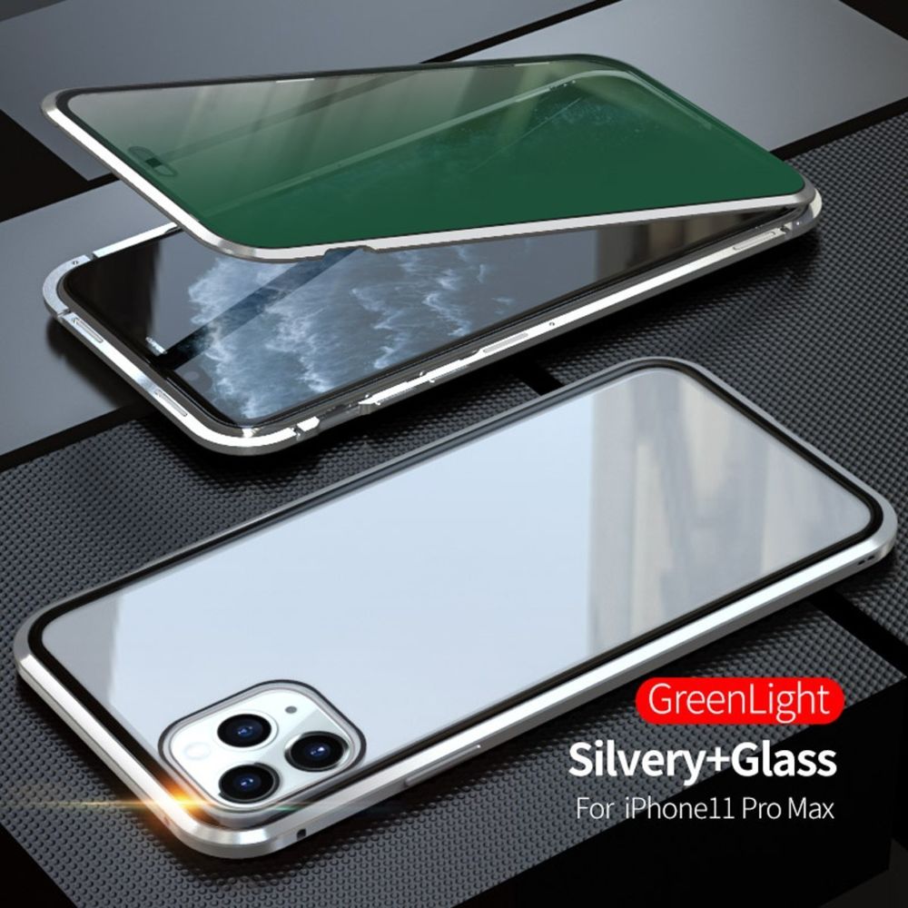 Generic - Protection des yeux magnétiques Adsorption métal Pare-chocs en verre pour iPhone Cas 11 Pro argent - Autres accessoires smartphone