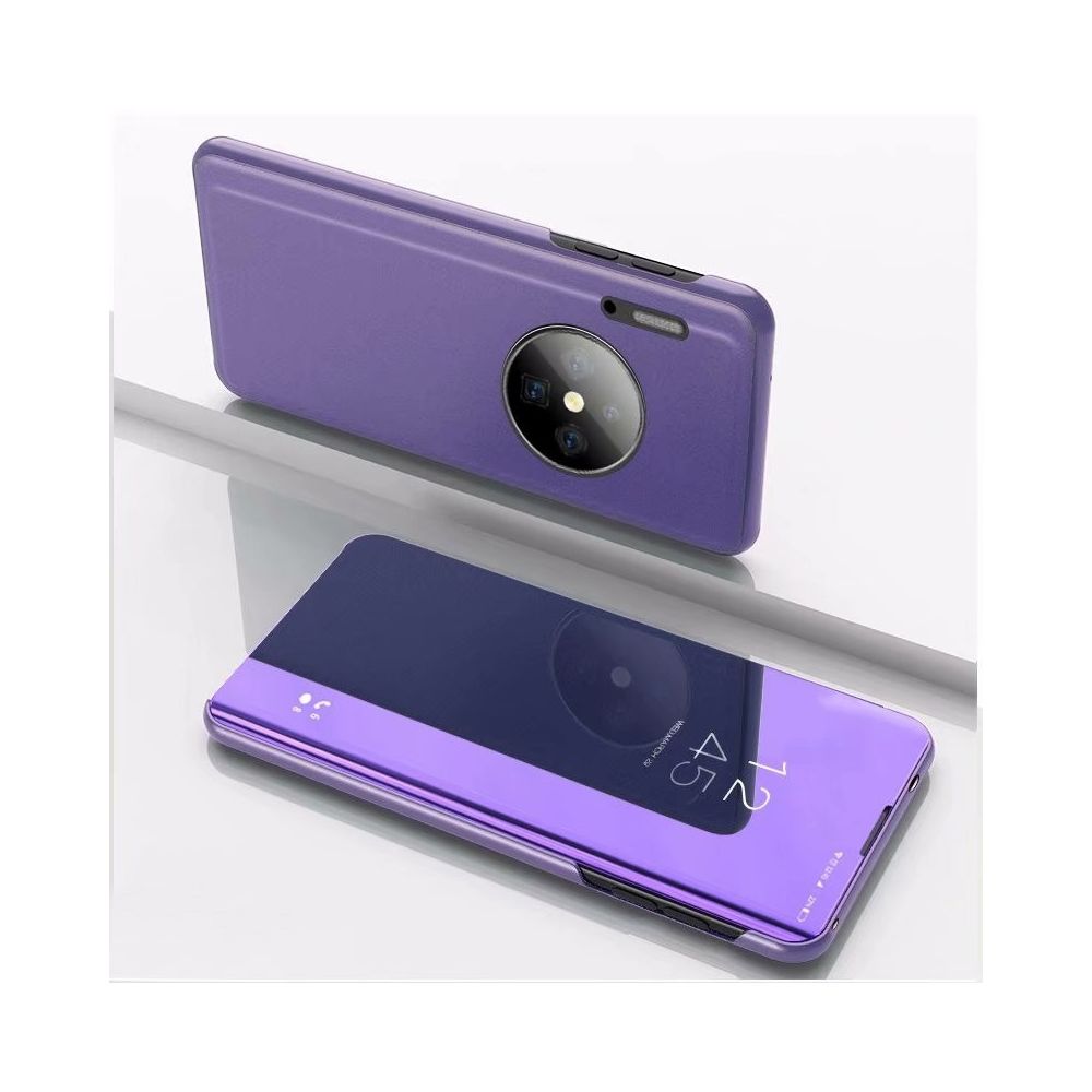 Wewoo - Housse Étui Coque Pour Huawei Mate 30 Plating Mirror Flip et Left Flip Cover with Bracket Holster Purple Blue - Coque, étui smartphone