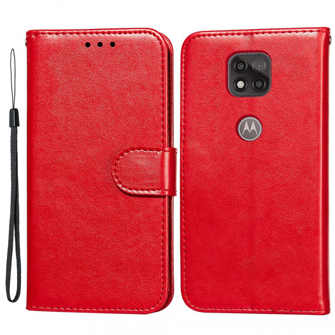 Other - Etui en PU Fermoir magnétique double face avec support rouge pour votre Motorola Moto G Power (2021) - Coque, étui smartphone