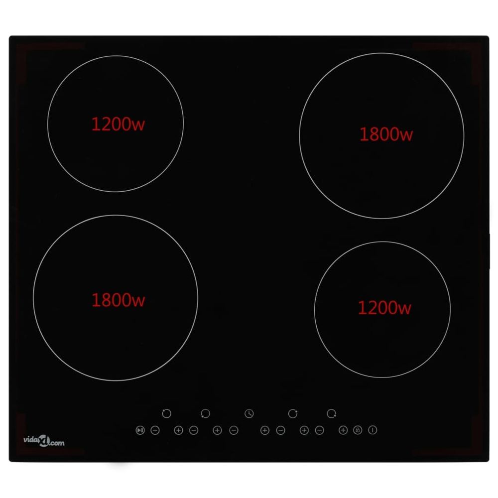 marque generique - Icaverne - Tables de cuisson ensemble Plaque de cuisson Céramique 4 brûleurs Contrôle tactile 6000 W - Table de cuisson
