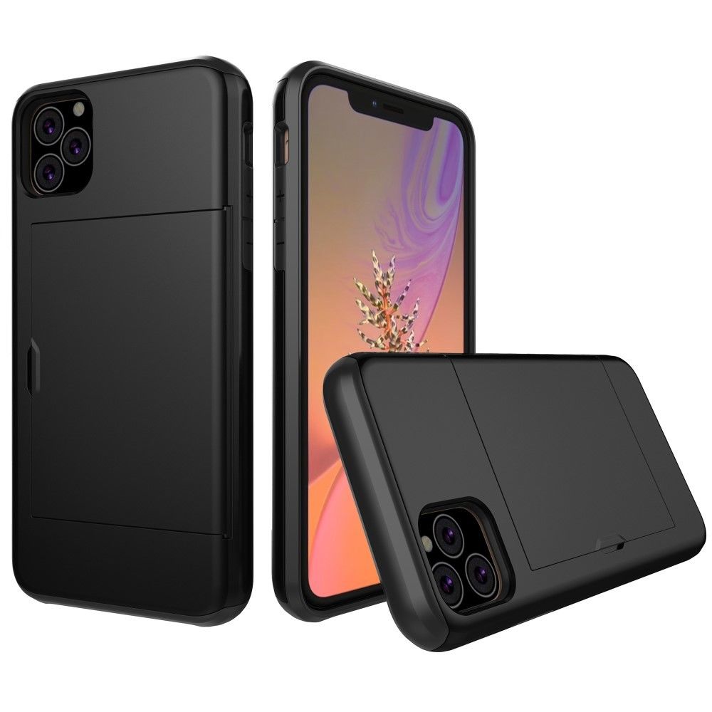 marque generique - Coque en TPU hybride avec porte-carte noir pour votre Apple iPhone XS Max 6.5 pouces (2019) - Coque, étui smartphone