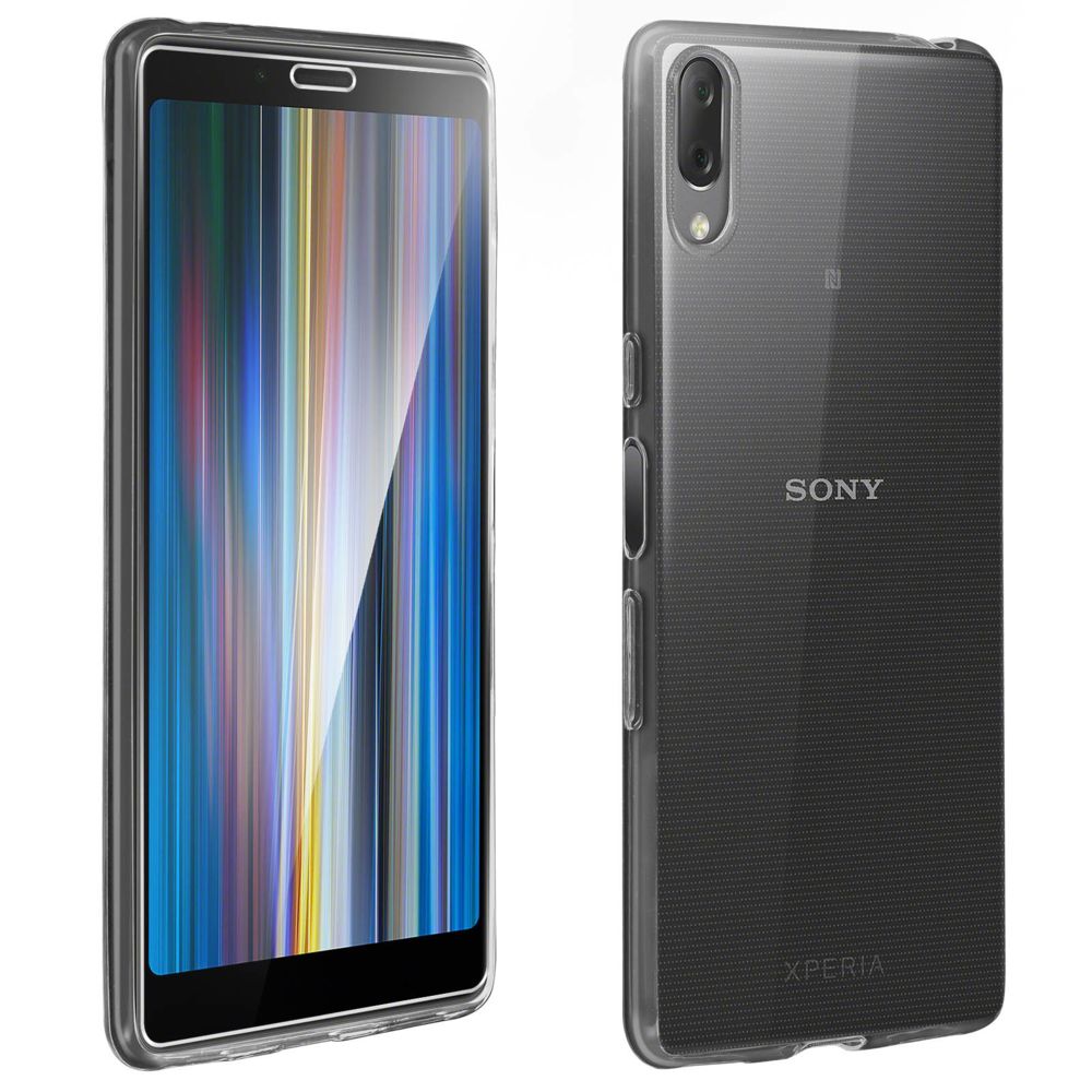 Avizar - Coque Sony Xperia L3 Silicone Souple et Film Ecran Verre Trempé 9H Transparent - Coque, étui smartphone